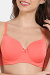 Zivame Padded Wired 3/4Th Coverage T-Shirt Bra - Georgia Peach — thumbnail 4